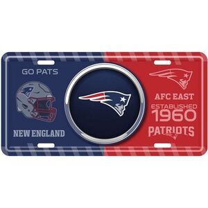 New England Patriots NFL Bullseye License Plate